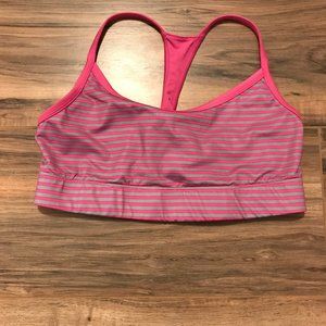 Pink And Gray Reversible Sports Bra